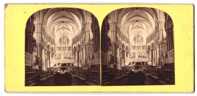 Stereo-Fotografie unbekannter Fotograf, Ansicht Canterbury, Inneres der Canterb