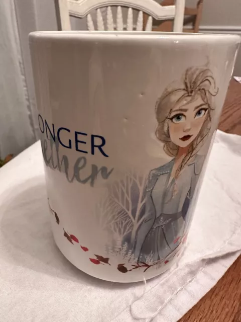 Zak! Disney Frozen Elsa Anna "Stronger Together" Mug, Heart Handle