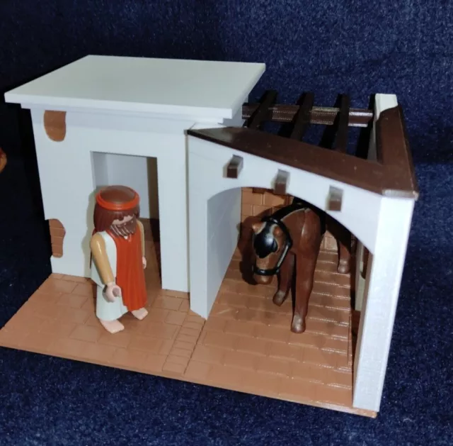 Casa Establo Romano Playmobil Belén Custom