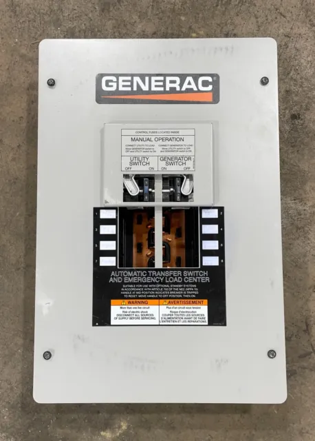 Generac Manual Transfer Switch,  8 Circuit, 120/240v 50A