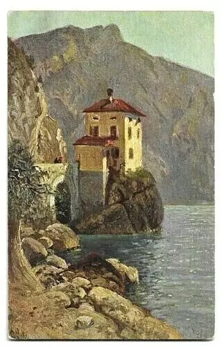 CARTOLINA LAGO DI GARDA ,RIVA - ARTISTICA non viaggiata