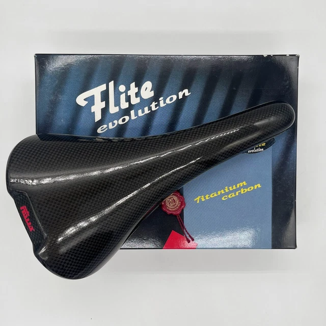 Flitte Evolution NOS SELLE ITALIA FLITE EVOLUTION Vintage Carbon Fiber Titanium Rail ...