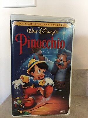Walt Disney's Pinocchio 60th Anniversary Edition VHS Movie Tape