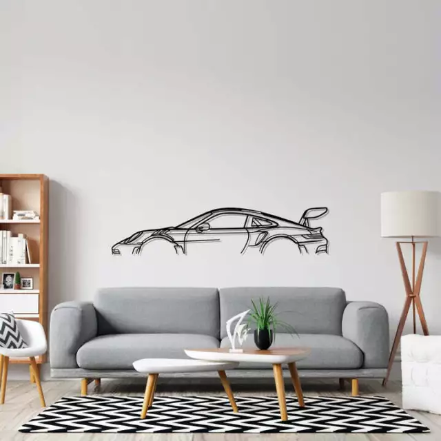 Wall Art Home Decor Acrylic Metal Car Auto Poster Porsche 911 GT3 RS Model 992