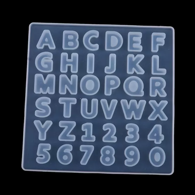 Crystal Epoxy Resin Transparent Mold Large Alphabet Number Silicone Mo*EW