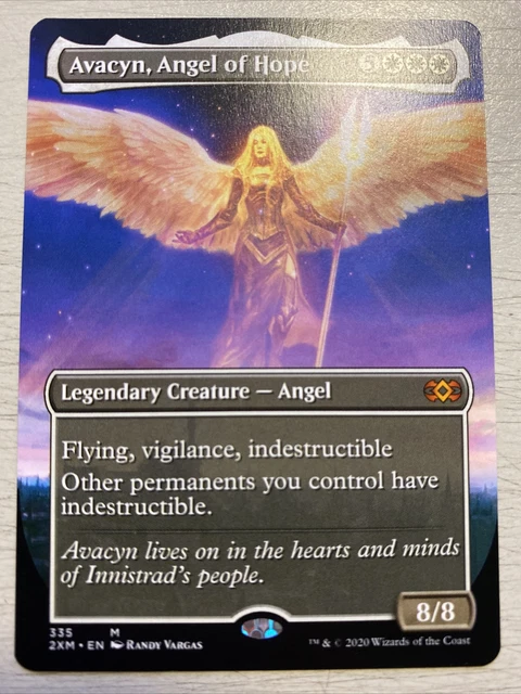 Avacyn, Angel of Hope - Borderless - Topper - Double Masters 2XM - Corner Crimp Avacyn, Angel of Hope - Borderless - Topper - Double Masters 2XM - Corner Crimp