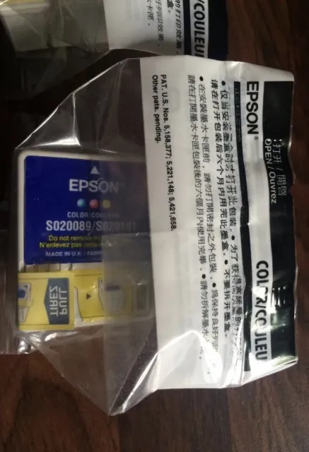 Epson Colour Ink Cartridges S020089/S020191 X 2 No Box Out Of Date Colour Print