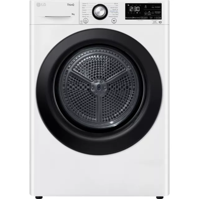 Lg Asciugatrice 9 Kg Classe A+++ con Pompa di calore 69 cm con Wifi RH90V9AVBN