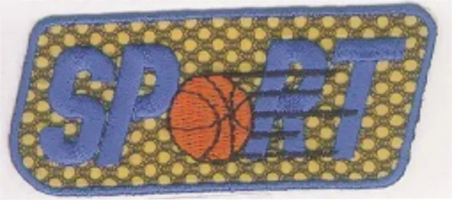 Orange Basketball Sport Stickerei Aufnäher