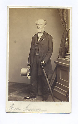 1860's COMMODORE WILLIAM INMAN CIVIL WAR CDV PHOTO FROM GEN. CROSMAN ALBUM
