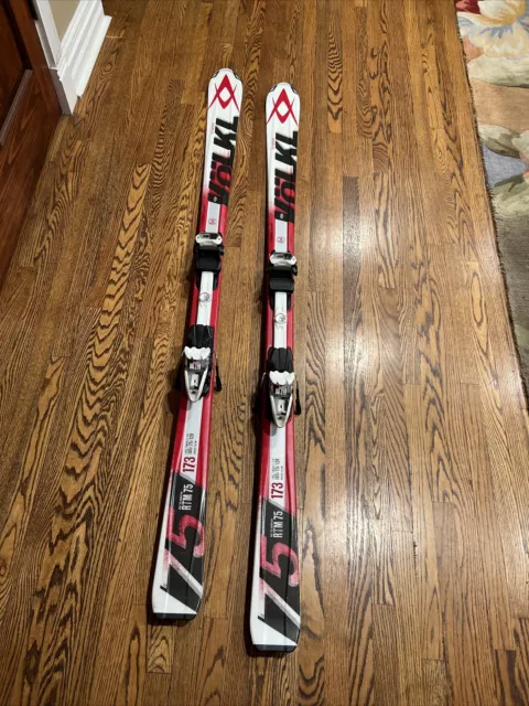 173  cm VOLKL RTM 75 All-Mountain Skis w/ MARKER 4 Motion Bindings