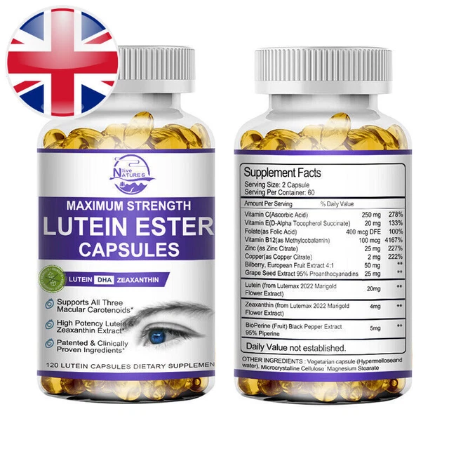 EYE HEALTH COMPLEX Lutein & Zeaxanthin Eyes Supplement + Vitamins B12