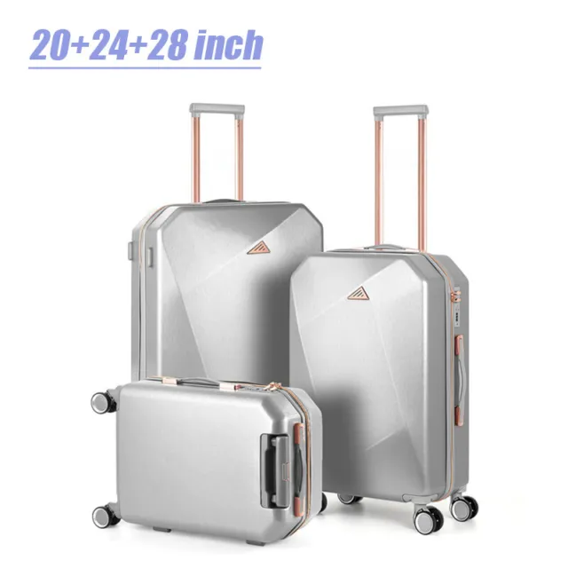 20+24+28 in 3 Piece Set Luggage Suitcase Spinner Hardshell Lightweight TSA Lock