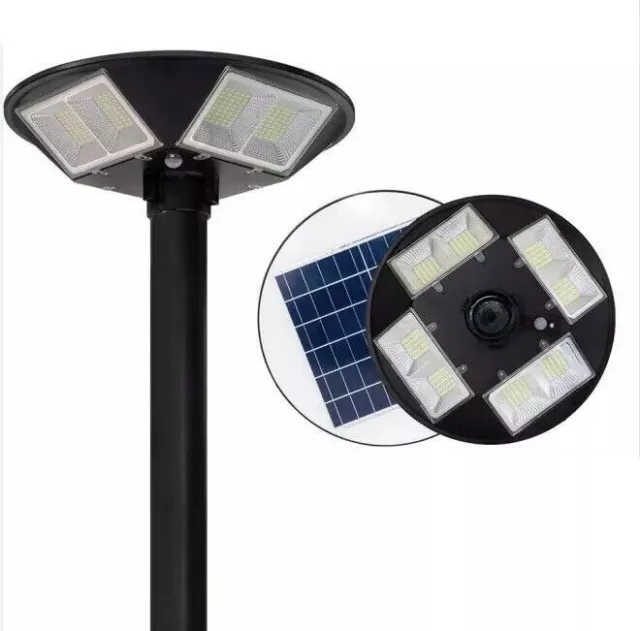 Lampione Led Solare Giardino Stradale 300W Faro Crepuscolare  Telecomando