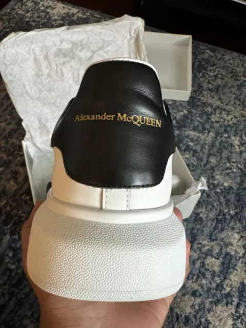 Alexander McQueen Oversized Sneakers Size 12 D (45) White Leather/Burgundy Suede 2