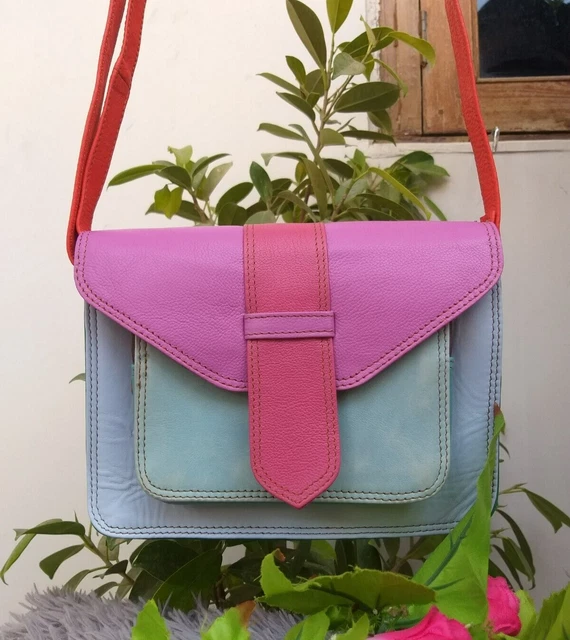 Recyclé Sac A Main Cuir Véritable Porte-Monnaie Bandoulière Sacs à Femmes