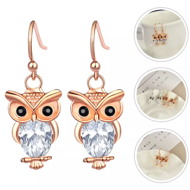 Alloy Owl Earrings Miss Retro Drop Statement for Women Fashion