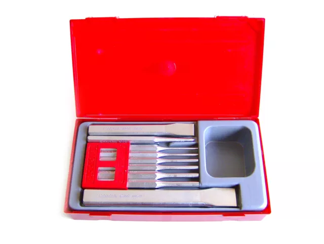 Teng Tools Ciseau, Prise, Central Punch Set De 9 Pièce Avec Bac Rangement TTPC09