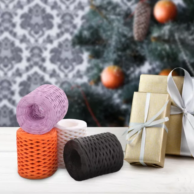 4 Rolls Gift Wrapping Tape Adornos Para Decoración Paper Rope