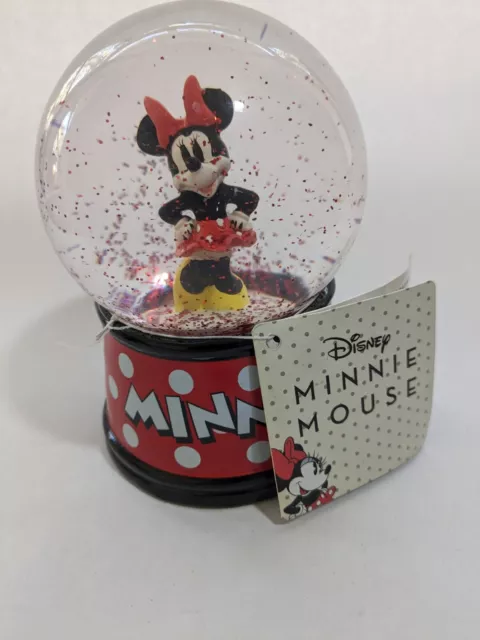 New Disney Minnie Mouse Light-Up Collectible Snow Globe | Includes Batteries