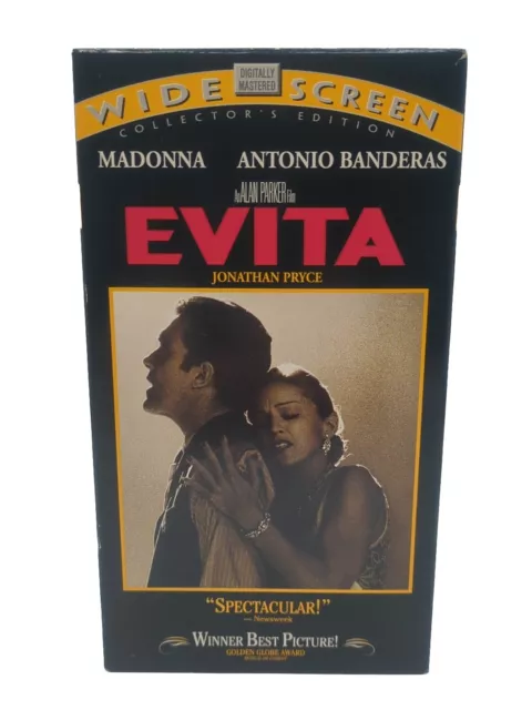 Evita Widescreen Collectors Edition Madonna Antonio Banderas VHS