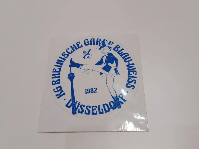 Alter Kg Rheinische Garde Blau-Weiss Düsseldorf 1982 Aufkleber Sticker
