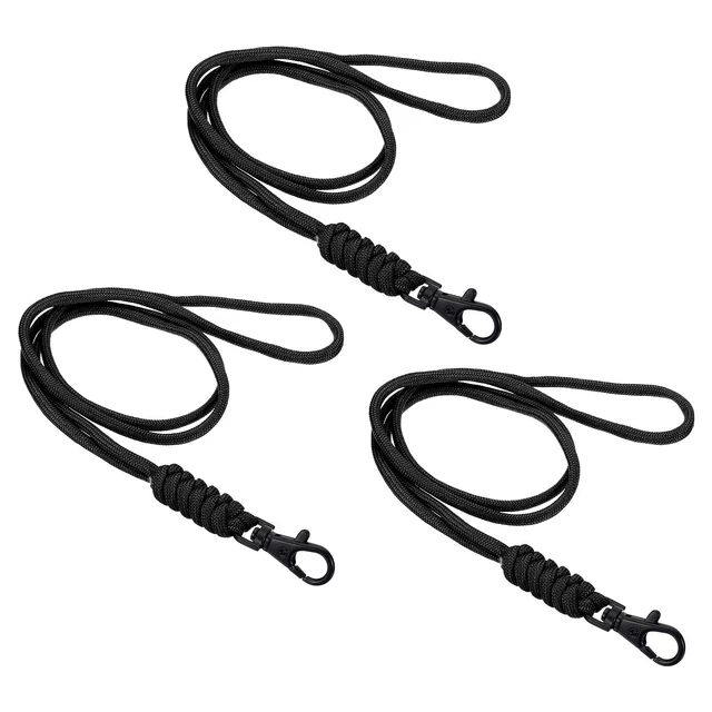 3Pcs Neck Lanyard Badge Lanyards Long Strap ID Card Holder Keychains Black