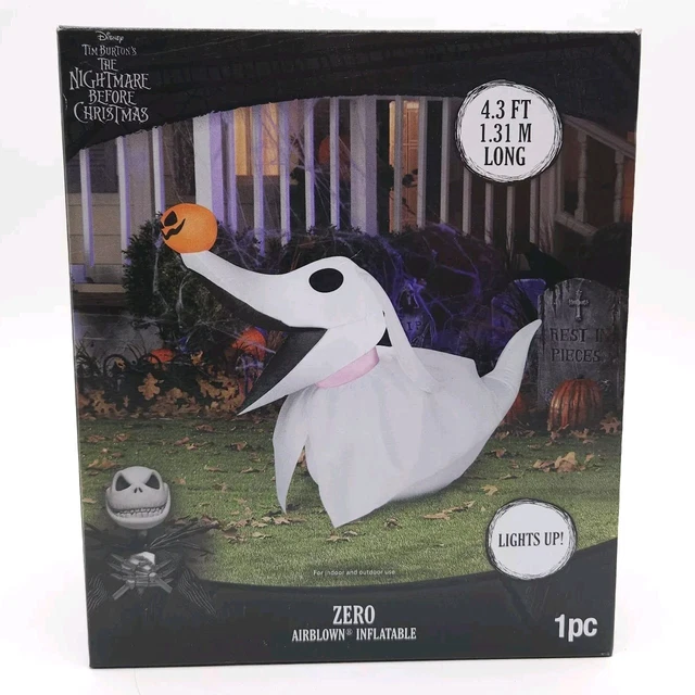 Zero Inflatable GEMMY THE NIGHTMARE Before Christmas Zero 4.3 ft Halloween Airblown ...
