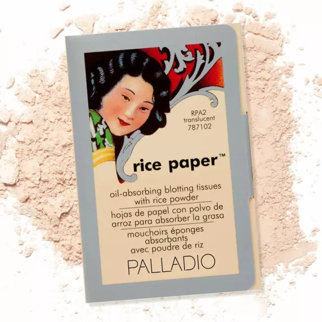 Palladio Rice Paper Facial Tissues for Oily Skin, Oil Absorbing Paper