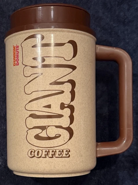 VINTAGE 1980'S DUNKIN Donuts Giant Coffee Travel Mug / Thermo - Hot/Cold  $19.99 - PicClick