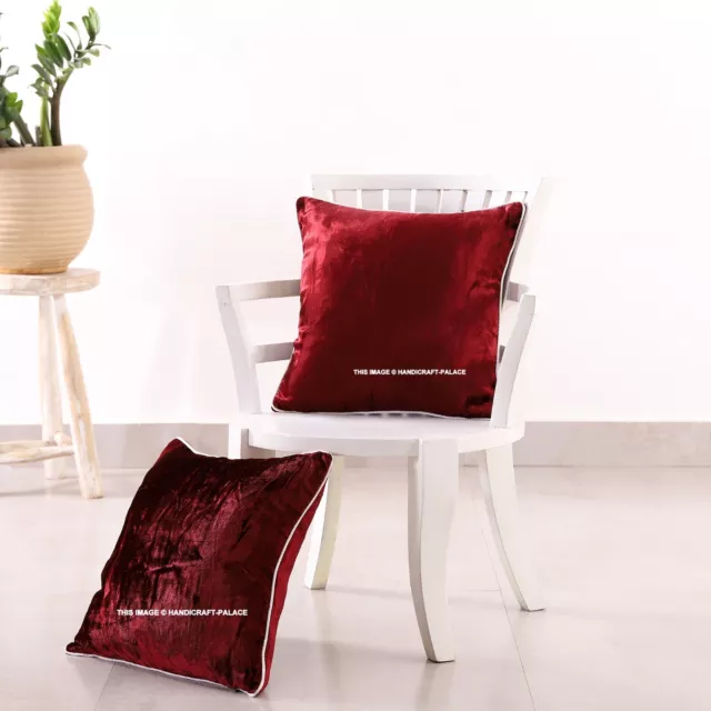 Manta Fundas de Almohada Conjunto 2 Sofá Decoración Terciopelo Aplastado Cojín