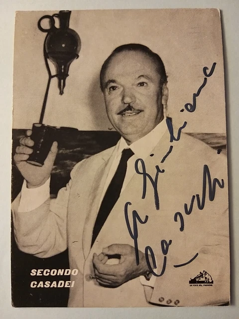 Cantante - Secondo Casadei - Autografo originale.