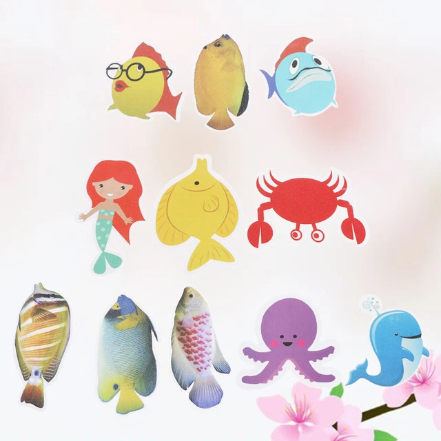 11 pegatinas antideslizantes alfombra de baño para bebés pegatinas de bebé peces marinos