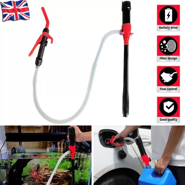 Battery Operated Electric Siphon Fuel Oil Water Petrol Liquid Transfer Pump Pipe