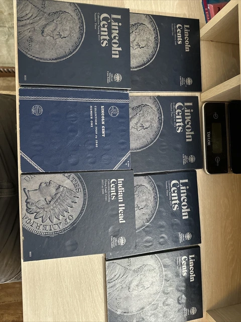 Penny Coin Books With Coins. What A Great Beginner Set. Wheats, Indians,Lincoln