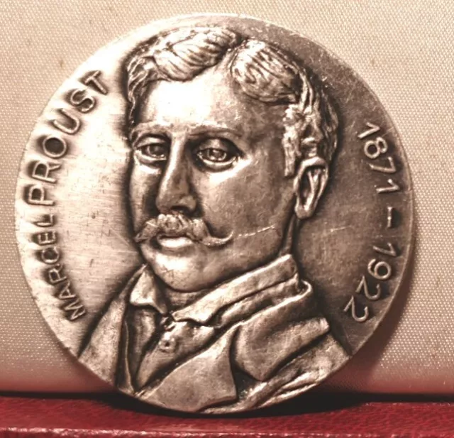 Proust great Writers 43mm French art medal bronze