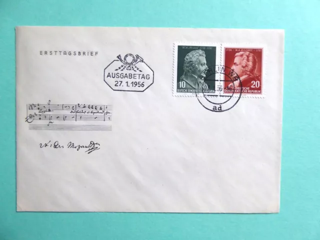 DDR-FDC Mi: 510/11 "W.A.Mozart" mit ETST Berlin