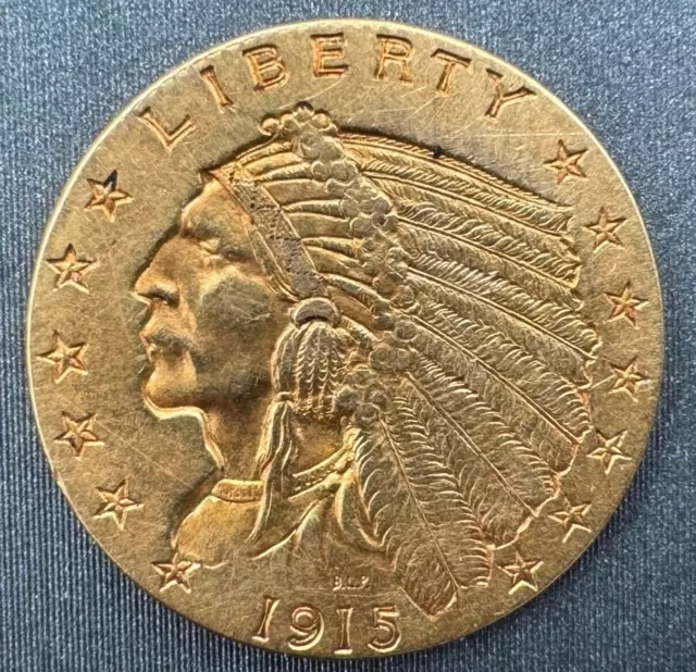 1915 P $2.5 Gold Liberty Head Quarter Eagle, No Reserve Auction!!!