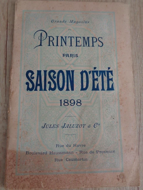 CATALOGUE AU Printemps Mode Grands Magasins Paris