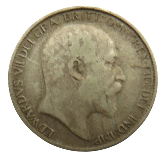 1902 King Edward VII Silver Sixpence Coin - Great Britain