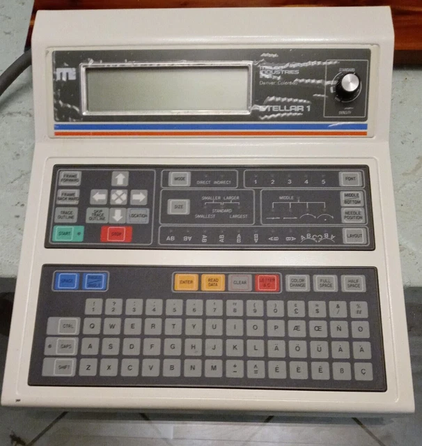 Melco Stellar 1 Embroidery Machine Keyboard only Controller and Assembly