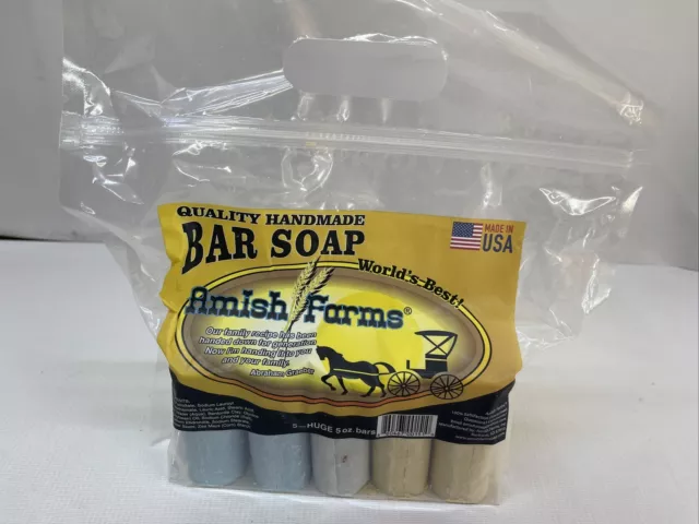 Hand Crafted Soap Bars Amish Farms Natural Ingredient Bar Soap 6 HUGE