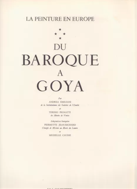 La peinture en Europe : du baroque à Goya – A. Emiliani & T. Pignatti