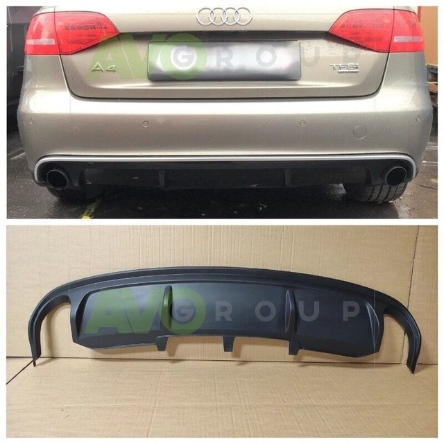 DIFFUSEUR DE PARE-CHOCS arrière style RS pour Audi A4 B8 SE 2008-2011 ...
