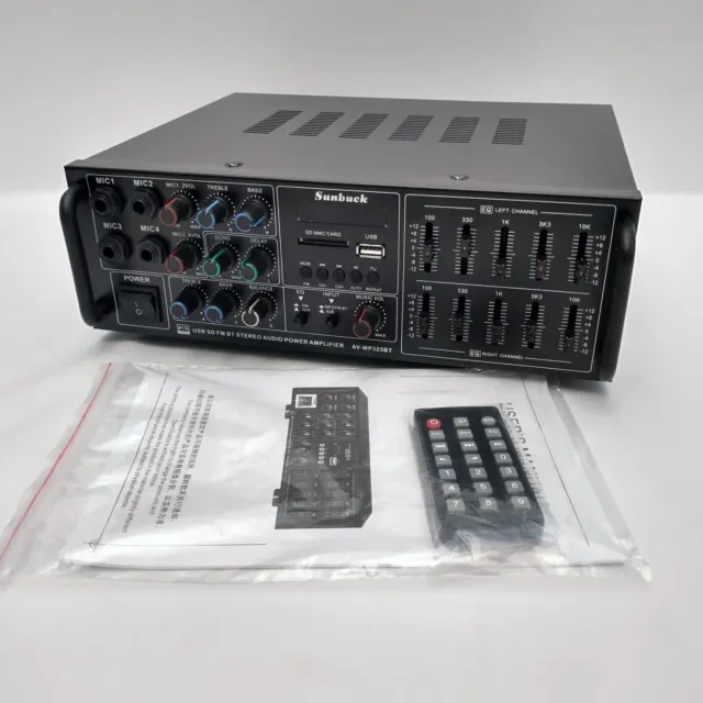 SUNBUCK TAV-MP325BT Digital Stereo Karaoke Power Mixer & Amplifier w/ Bluetooth