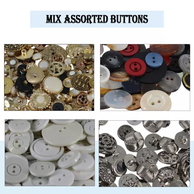 Bulk Lot Bag of Buttons Job Lot Assorted Colours Shapes Sizes Small Large Sewing