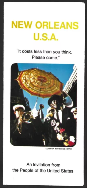 Vintage New Orleans USA Travel Tourist Brochure Hotel Guide Prices Holiday 1972