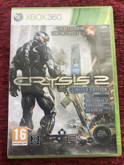 CRYSIS 2 Limited Edition Microsoft Xbox 360 Complete FREE P&P EA VGC FPS PAL 3D