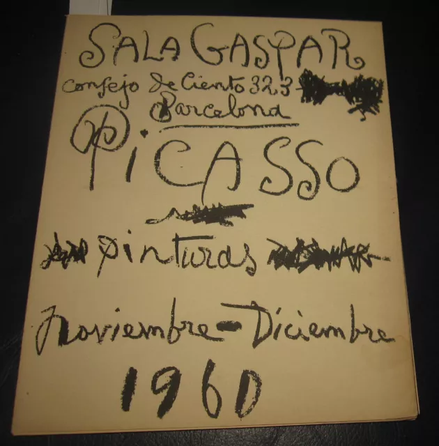 1960 Pablo Picasso - Sala Gaspar  Barcellona Litografia originale