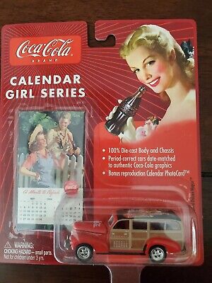 johnny lightning Coca Cola Calendar Girl Series '41 Chevy Wagon
